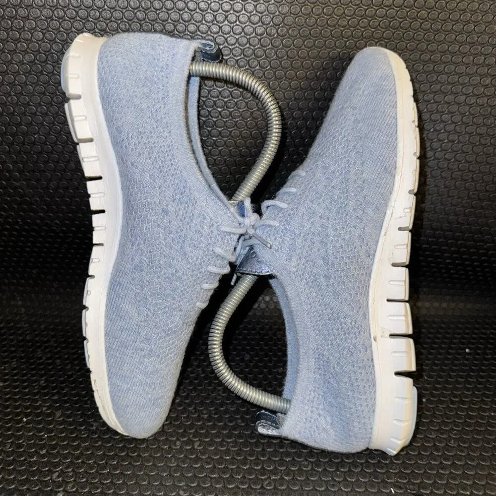 Cole Haan OriginalGrand Wool Stitchlite Wingtip Blue Oxford Shoes Women Size 7.5